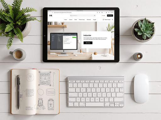 Retail e-commerce technology solution with shopping cart interface, product catalog, modern retail design